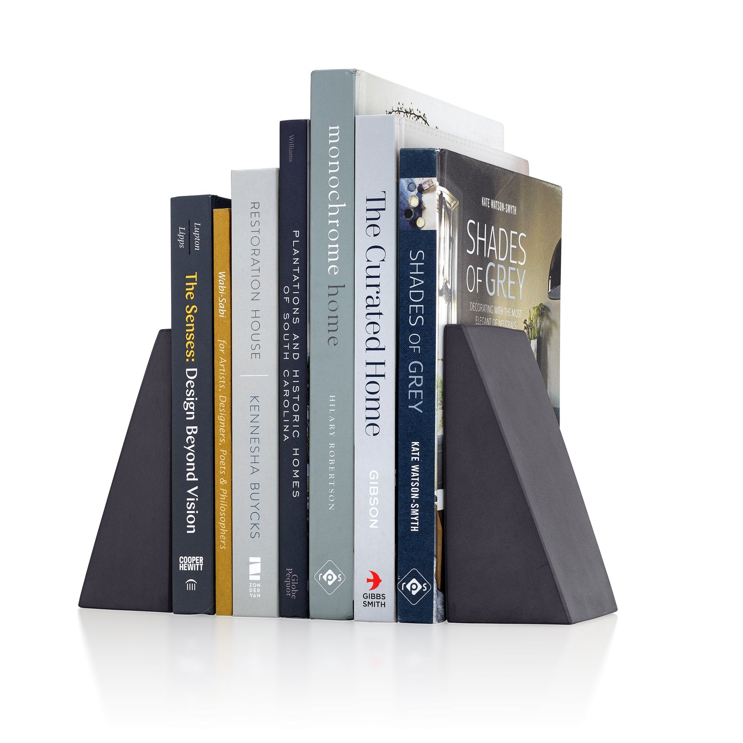 Concrete Angular Bookends: Charcoal