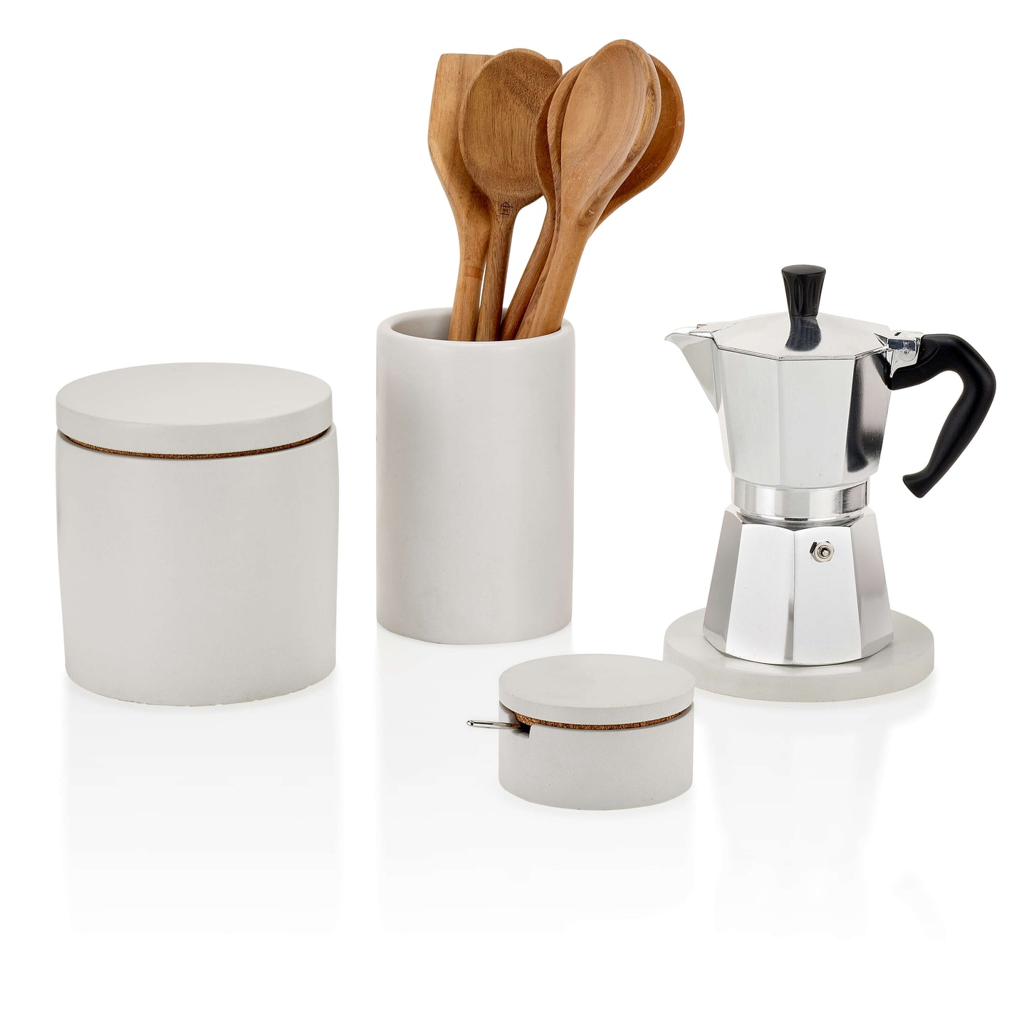 Concrete Kitchen Set: White