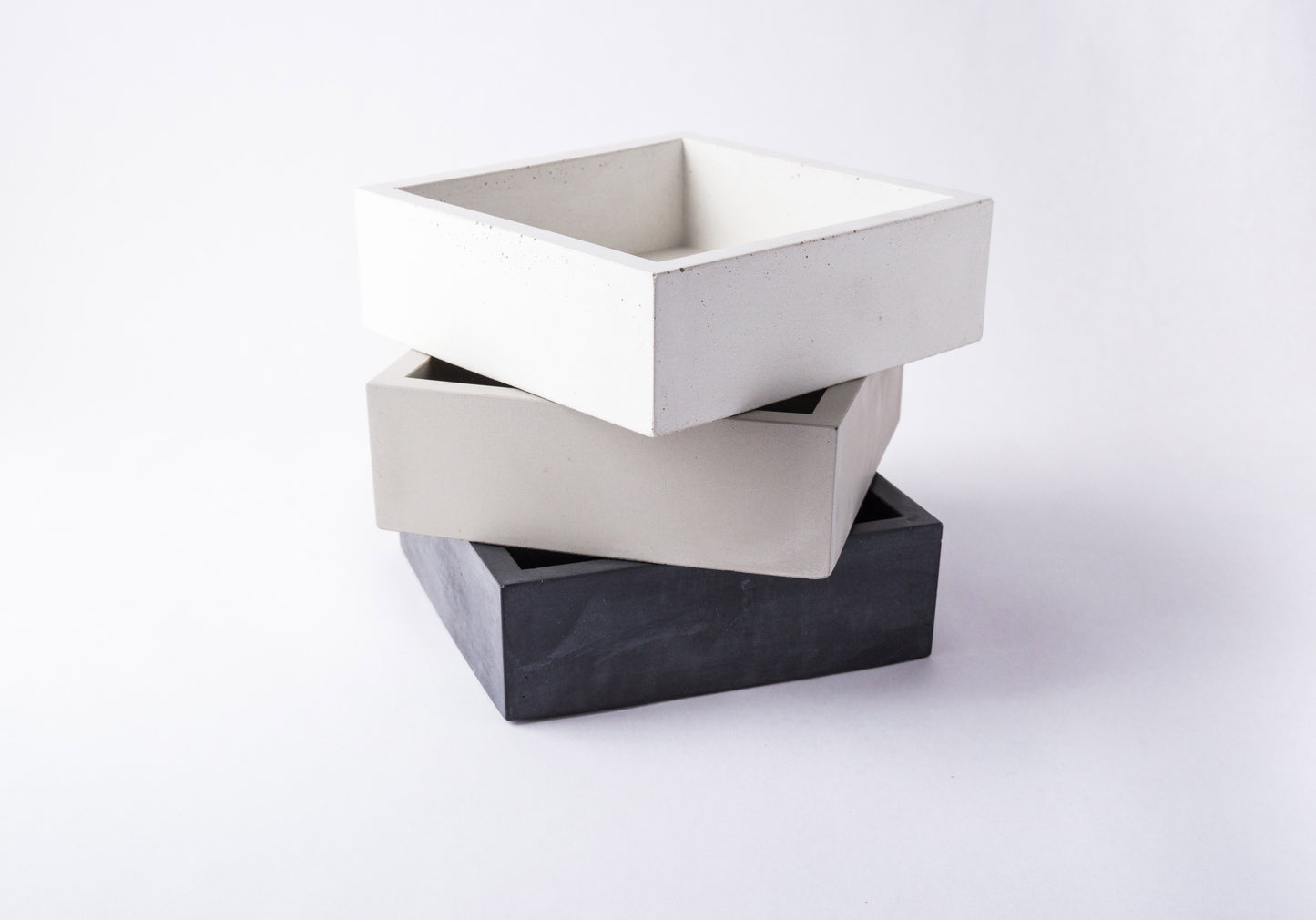 Concrete Cocktail Napkin Bin: Charcoal