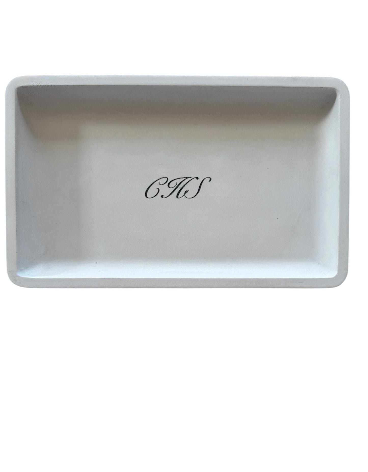 Concrete Engraved Valet Tray