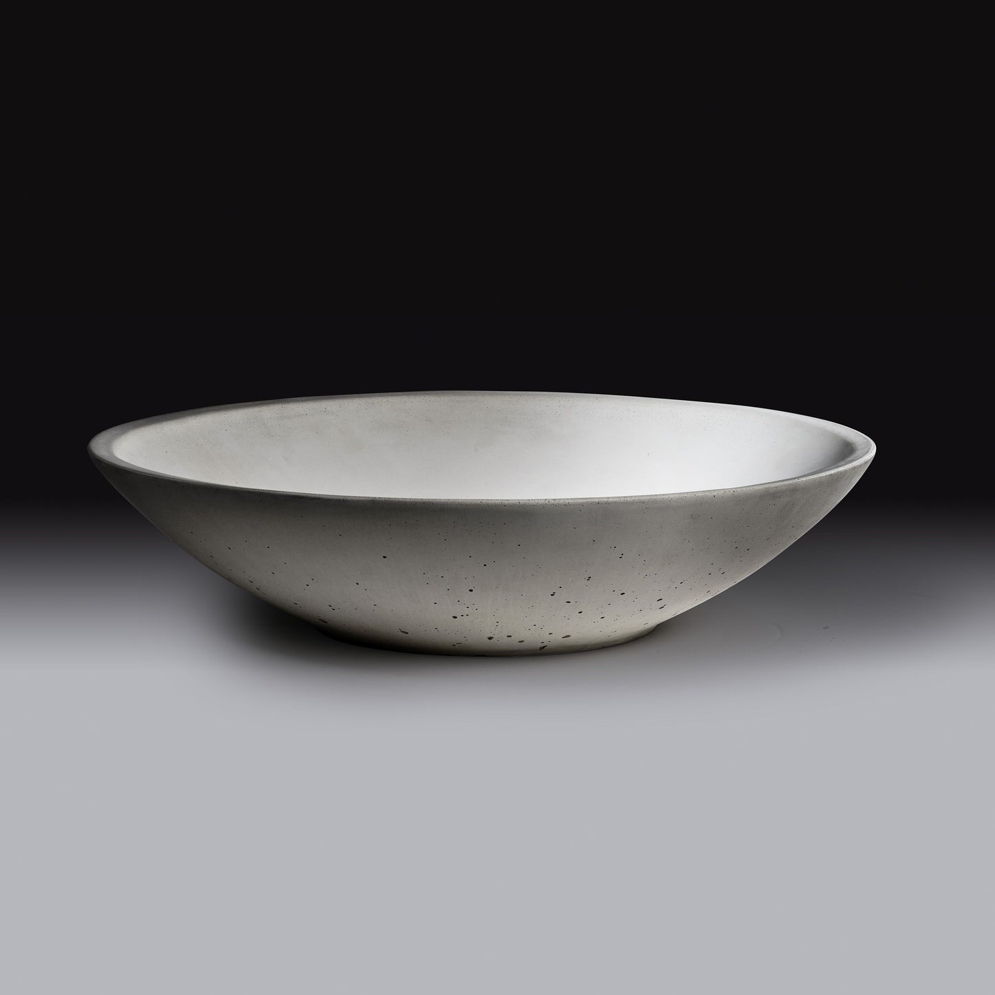 Concrete Infinity Bowl with Birch Presentation Crate: White