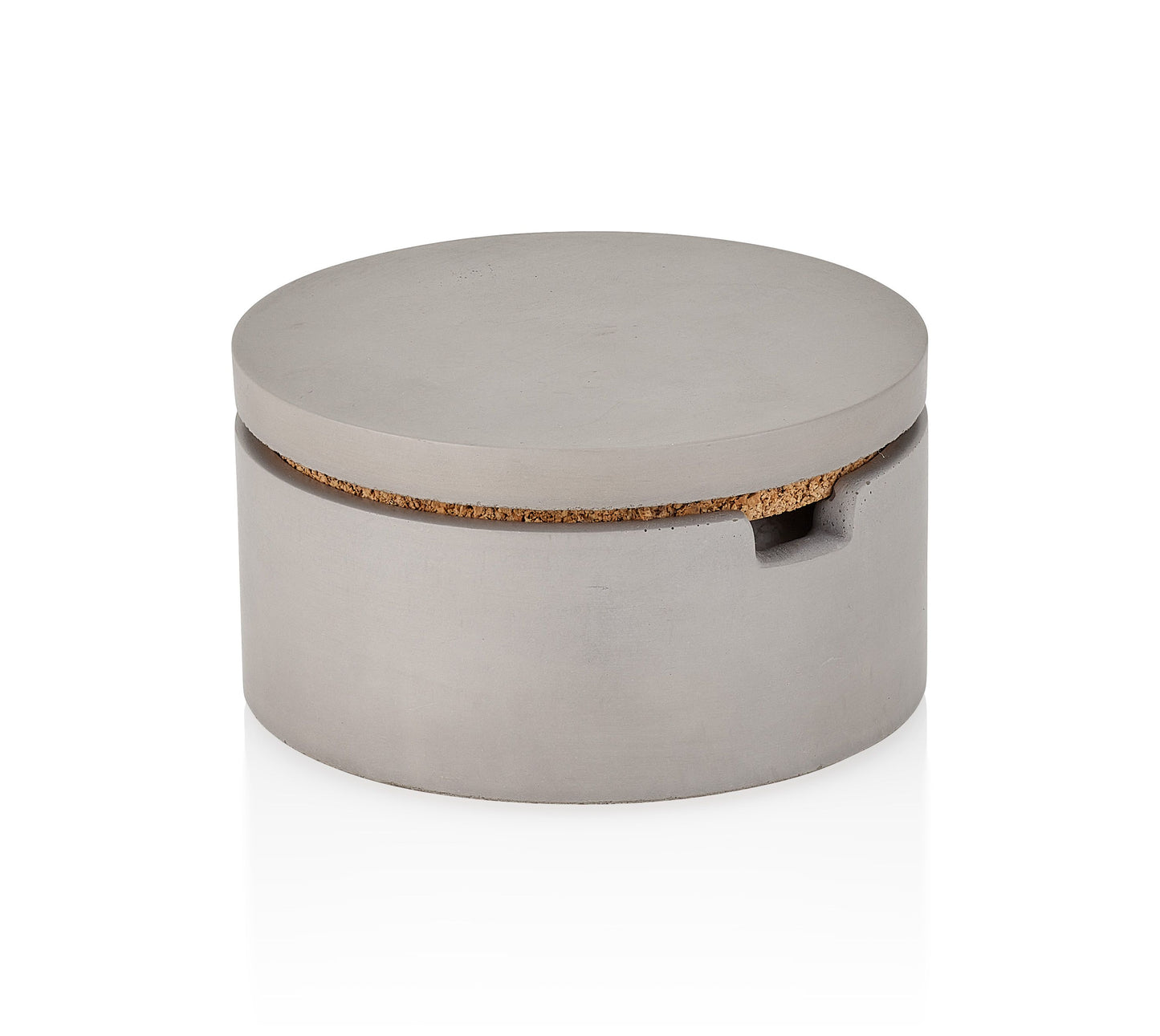 Concrete Salt Cellar with Spoon: Gray