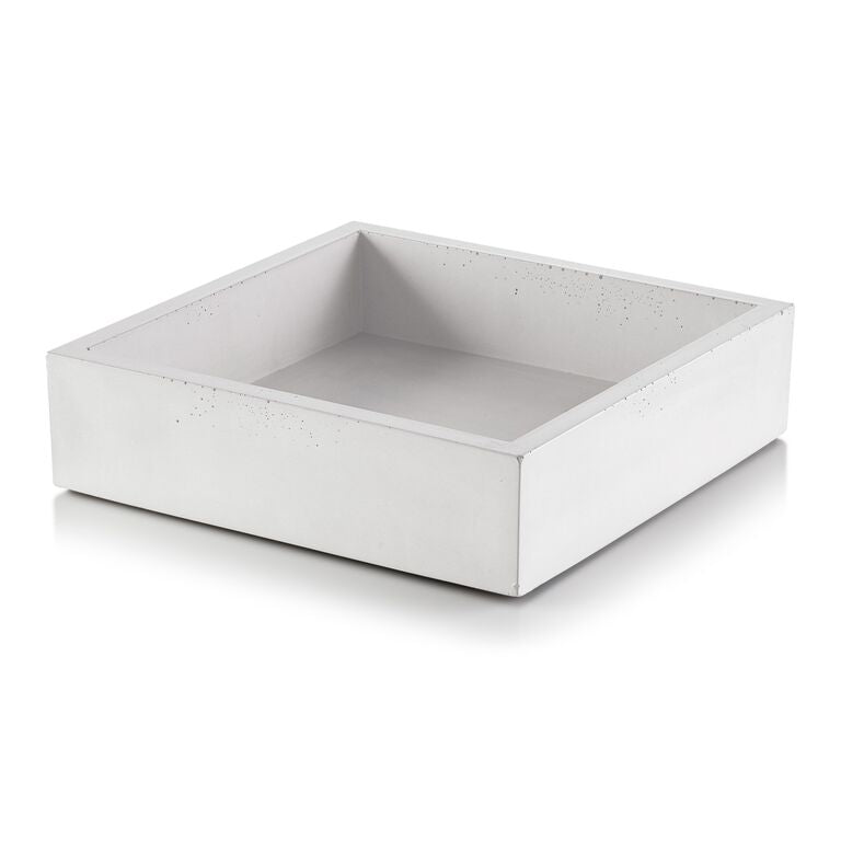 Concrete Napkin/Valet Bin: White