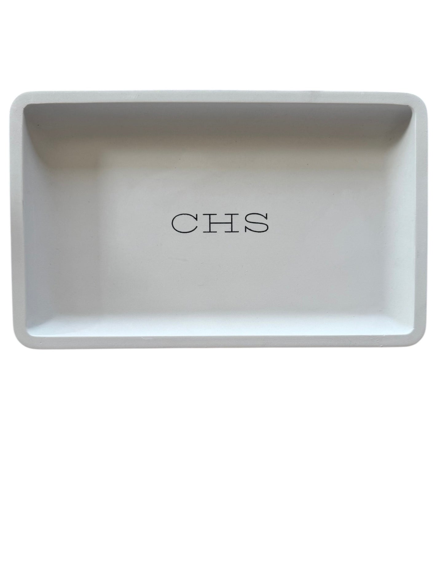 Concrete Engraved Valet Tray