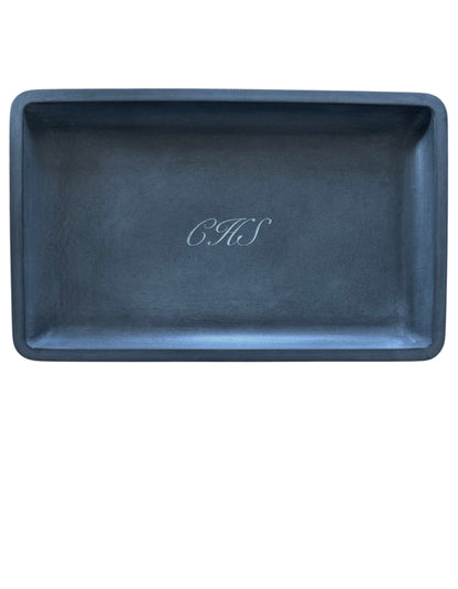 Concrete Engraved Valet Tray