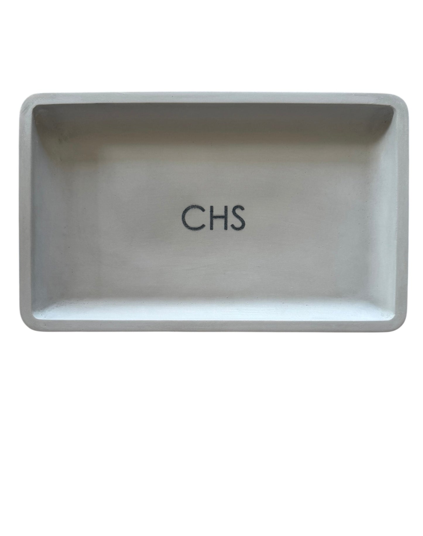 Concrete Engraved Valet Tray