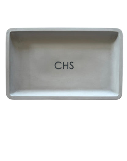 Concrete Engraved Valet Tray