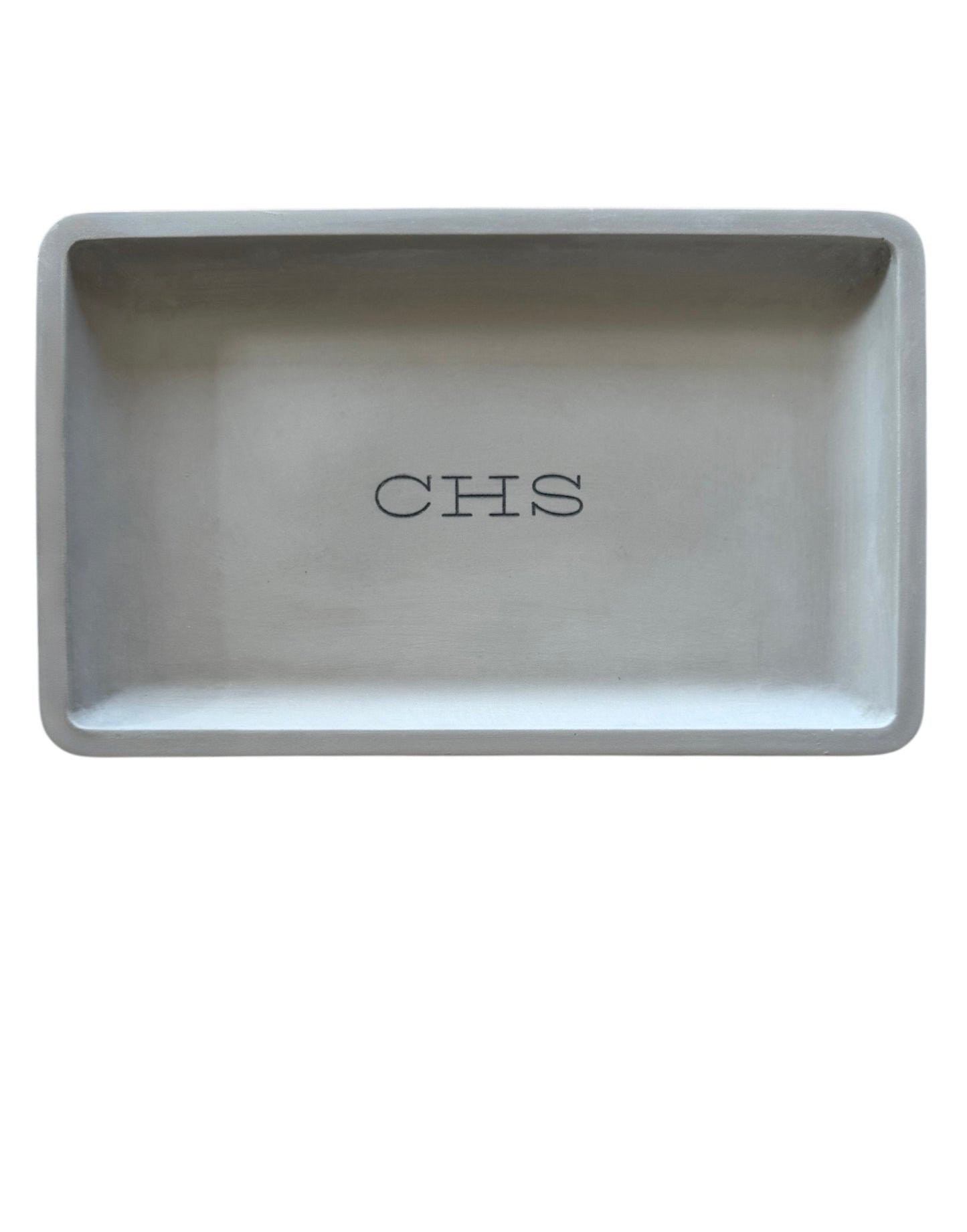 Concrete Engraved Valet Tray