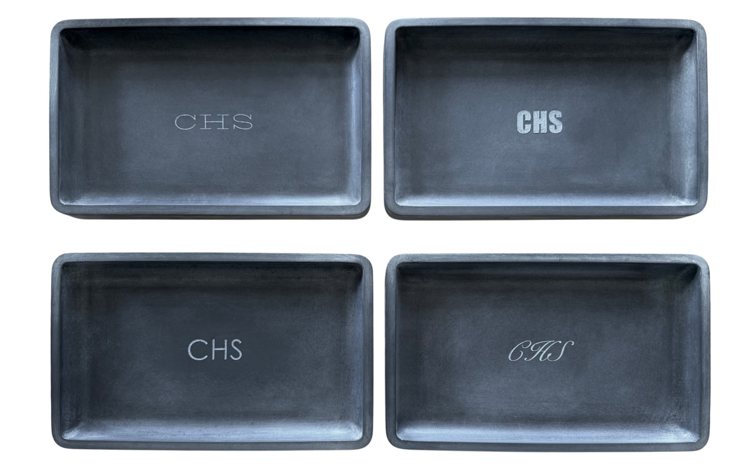 Concrete Engraved Valet Tray