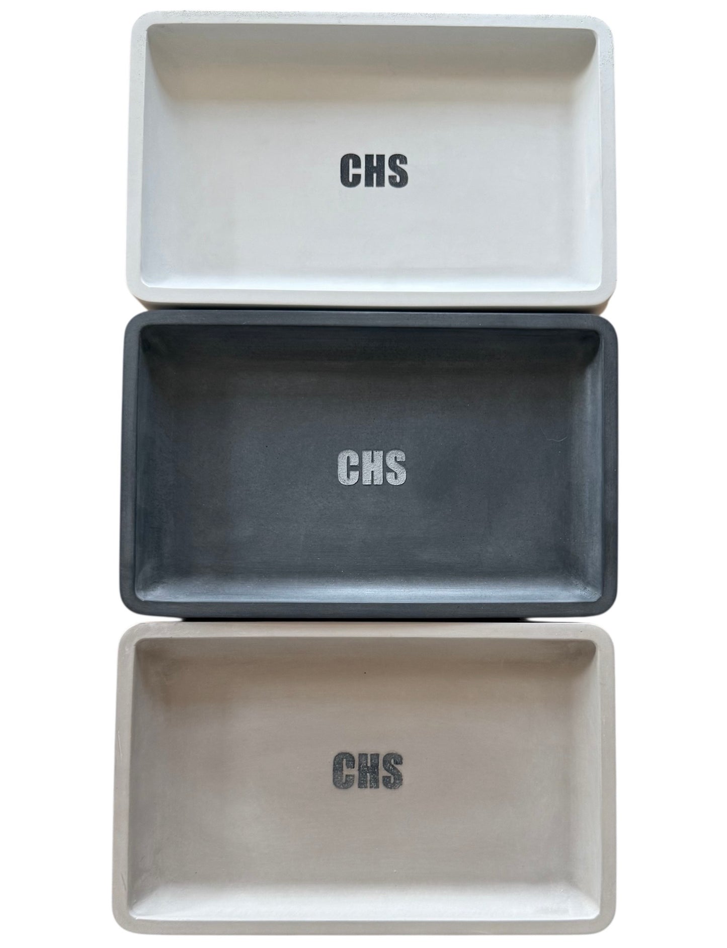 Concrete Engraved Valet Tray