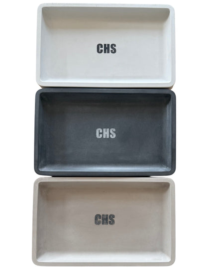 Concrete Engraved Valet Tray