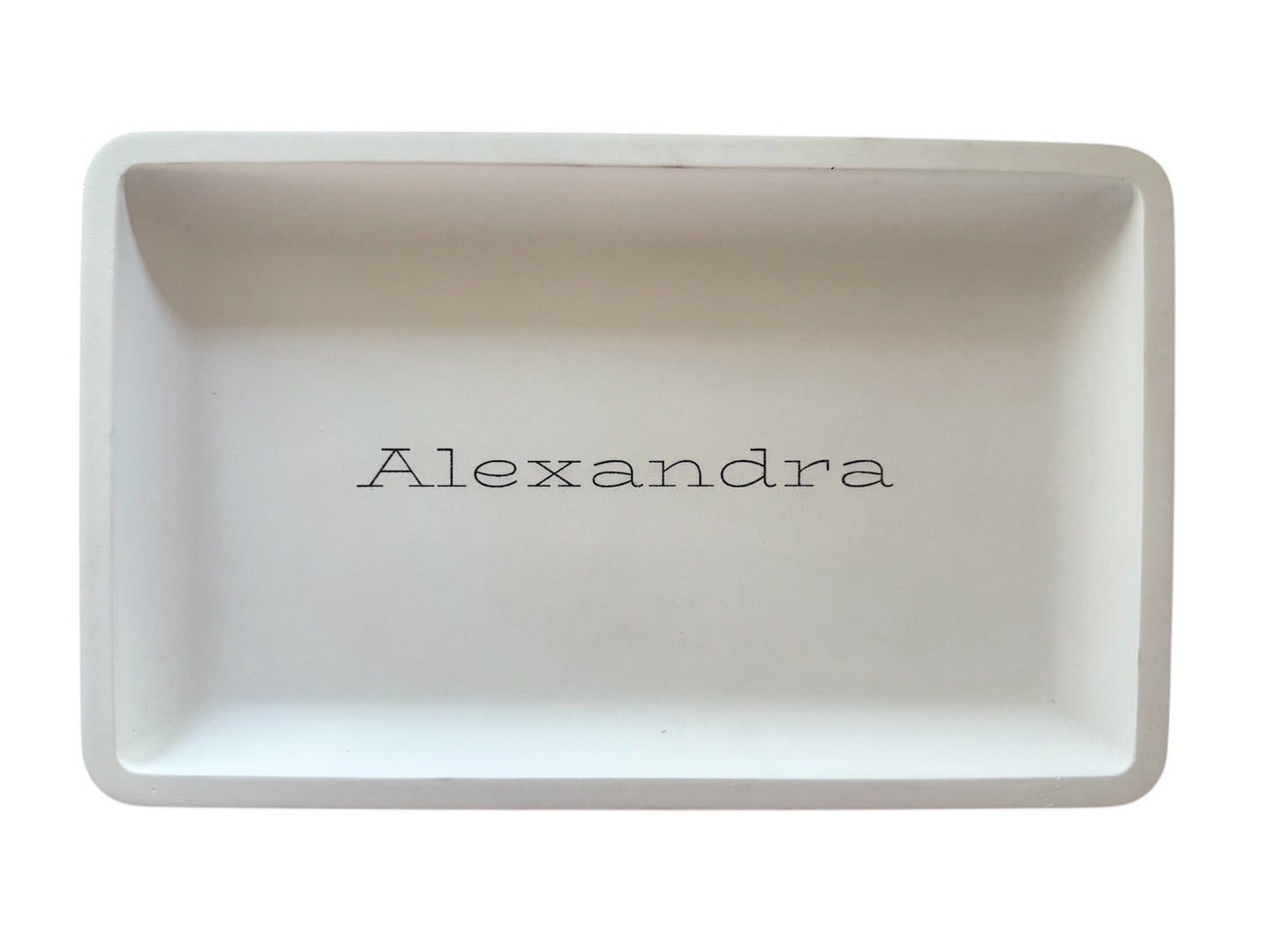 Concrete Engraved Valet Tray