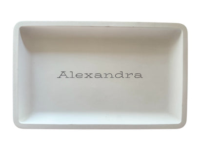 Concrete Engraved Valet Tray