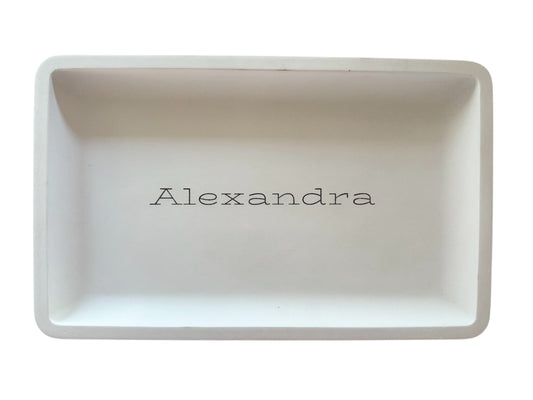 Concrete Engraved Valet Tray