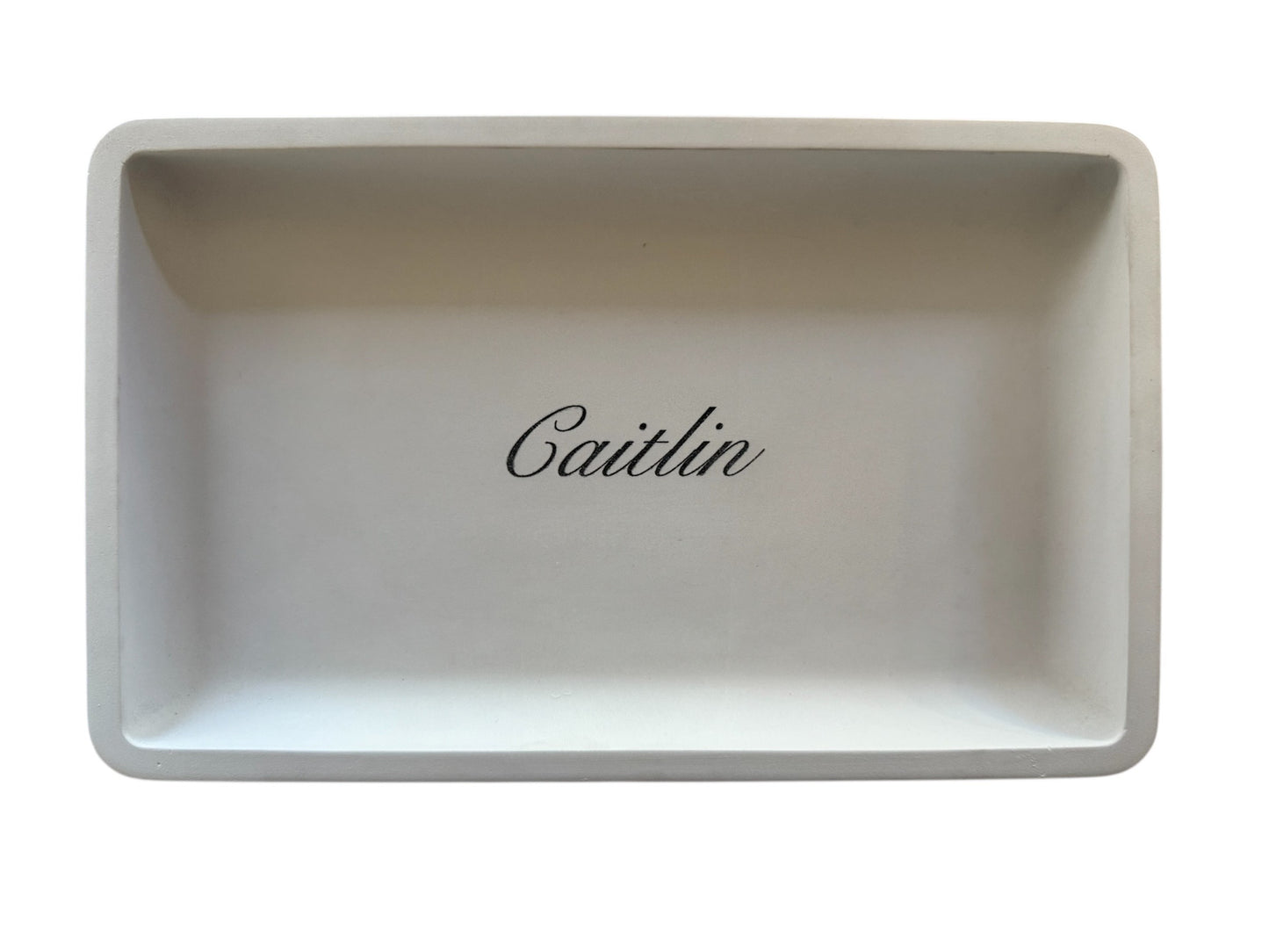 Concrete Engraved Valet Tray