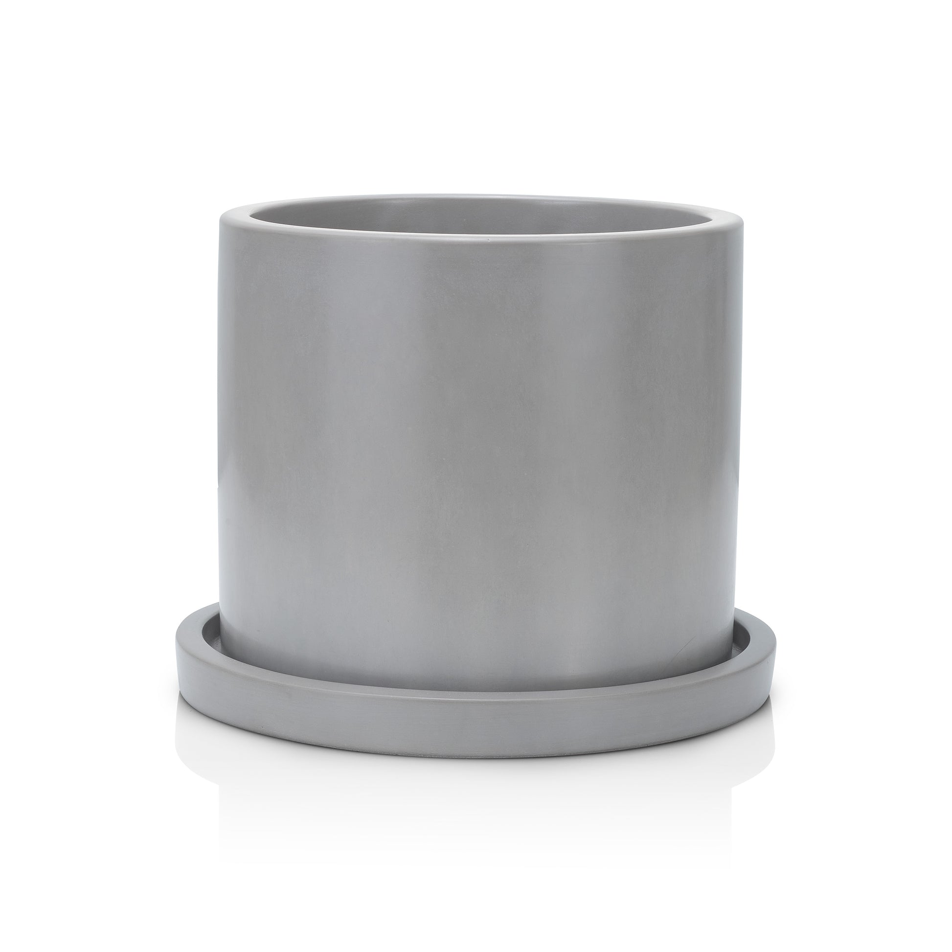 grey concrete plant pots Concrete Round Planter: Gray – Port Living Co