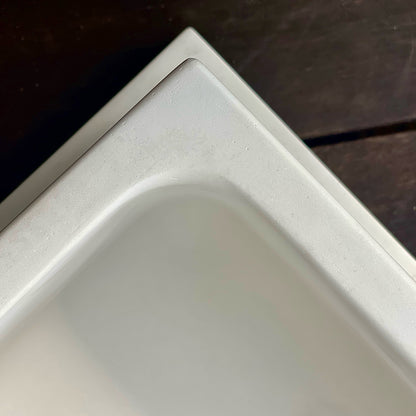 Concrete Square Planter: White
