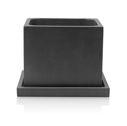Concrete Square Planter: Charcoal
