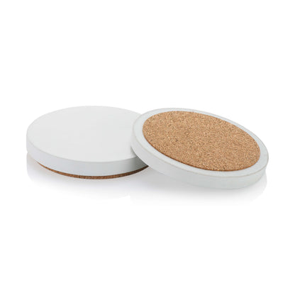 Concrete Coasters: White